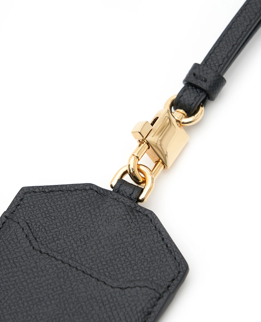 Брелок из телячьей кожи Dolce&Gabbana BI3471-A1001, черный цвет • Купить в интернет-магазине Kameron