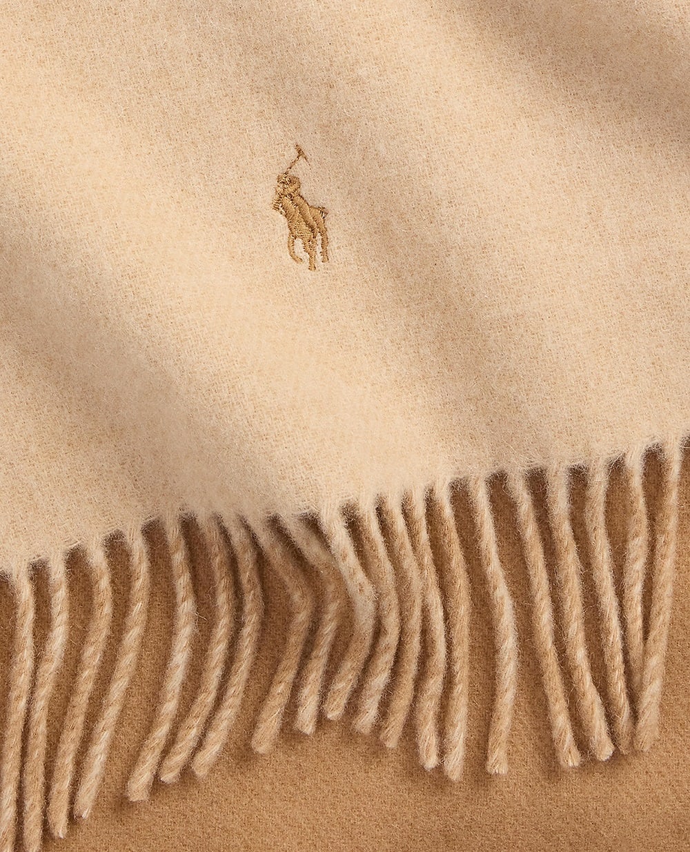 Шарф из шерсти Polo Ralph Lauren 455954371005, бежевый цвет • Купить в интернет-магазине Kameron