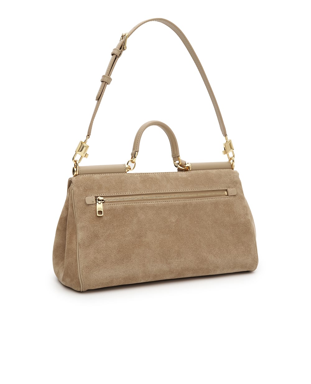 Сумка My Sicily Medium из телячьей замши Dolce&Gabbana BB7782-BO903, коричневый цвет • Купить в интернет-магазине Kameron