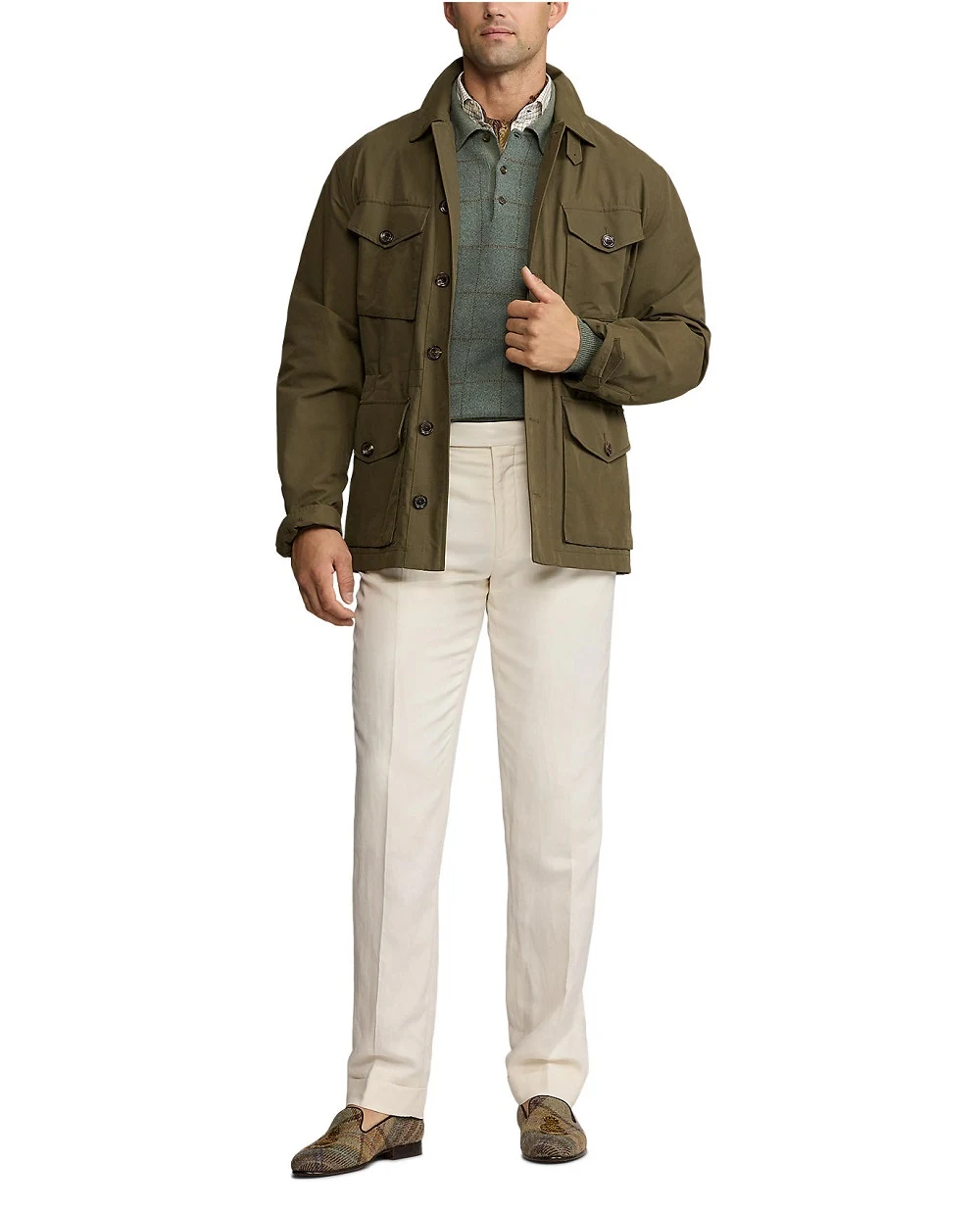 Куртка Ralph Lauren Purple Label 790957967002, оливковый цвет • Купить в интернет-магазине Kameron