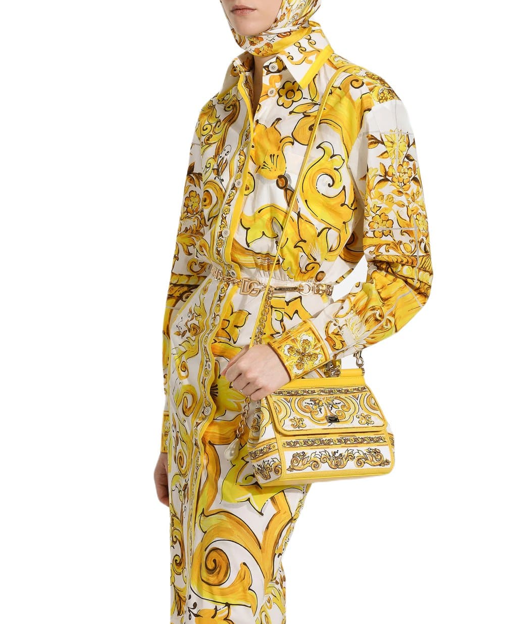 Сумка Sicily Medium Dolce&Gabbana BB6003-AW050, желтый цвет • Купить в интернет-магазине Kameron