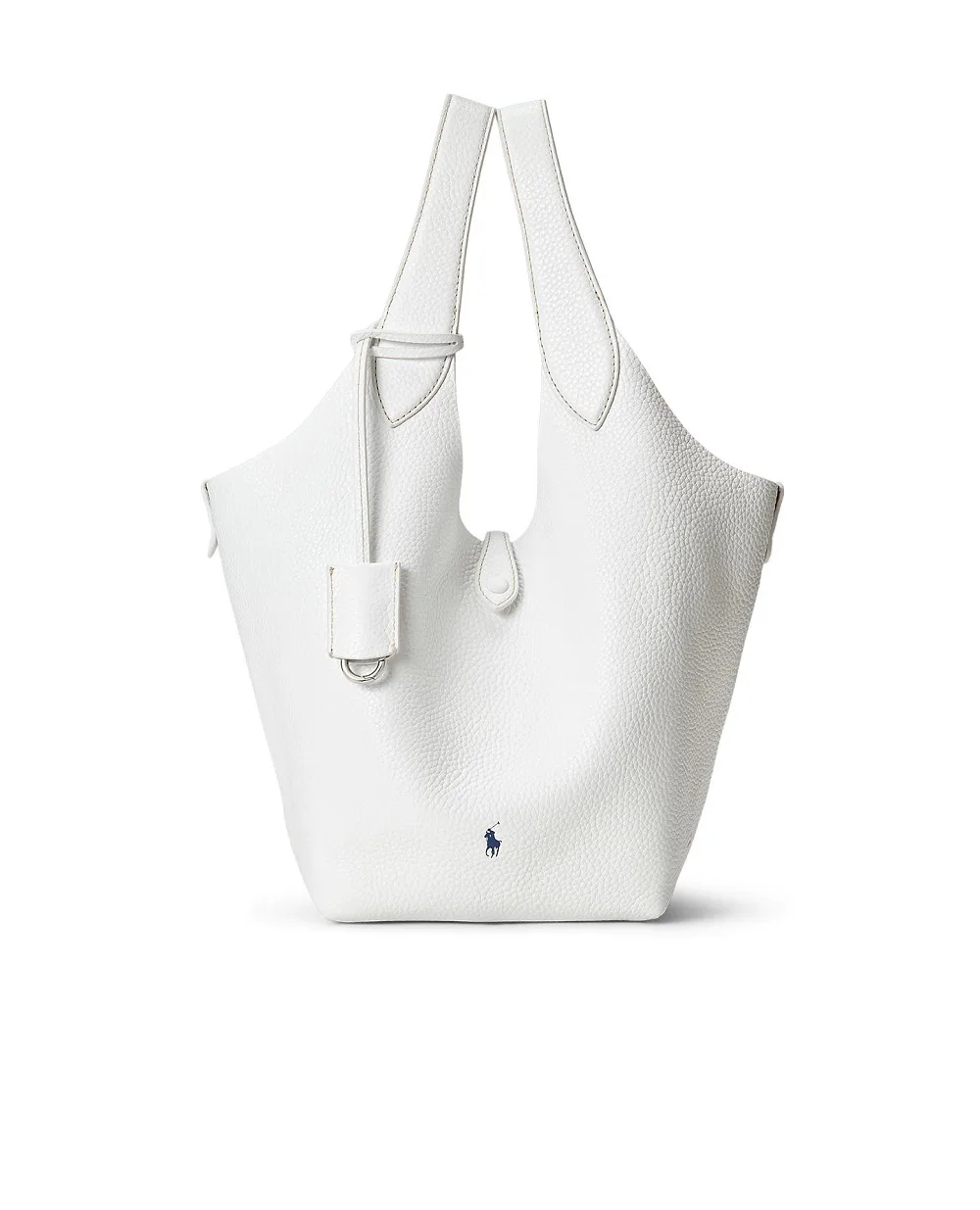Сумка-тоут Polo Play из телячьей кожи Polo Ralph Lauren 428938031012, белый цвет • Купить в интернет-магазине Kameron