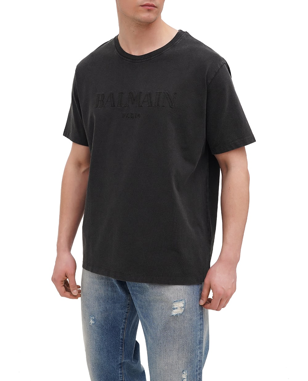 Футболка Balmain DH1EG010BC72, графит цвет • Купить в интернет-магазине Kameron