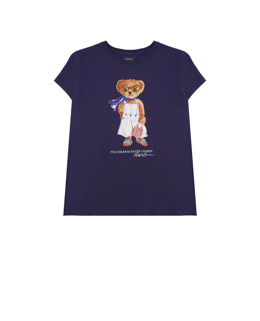 Детская футболка Polo Bear Polo Ralph Lauren Kids 313965226001, темно-синий цвет • Купить в интернет-магазине Kameron