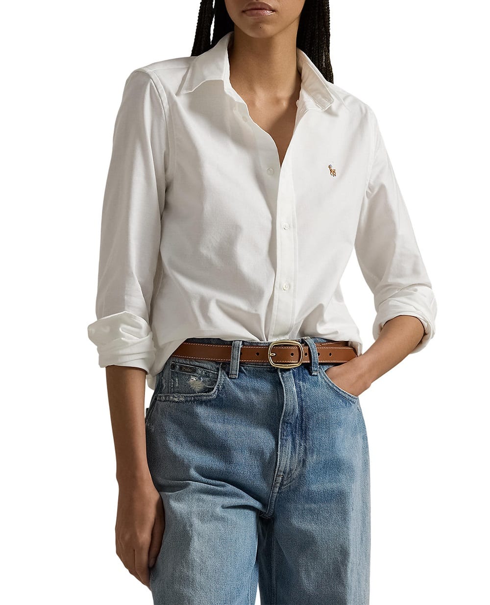 Рубашка Oxford Polo Ralph Lauren 211941520002, белый цвет • Купить в интернет-магазине Kameron