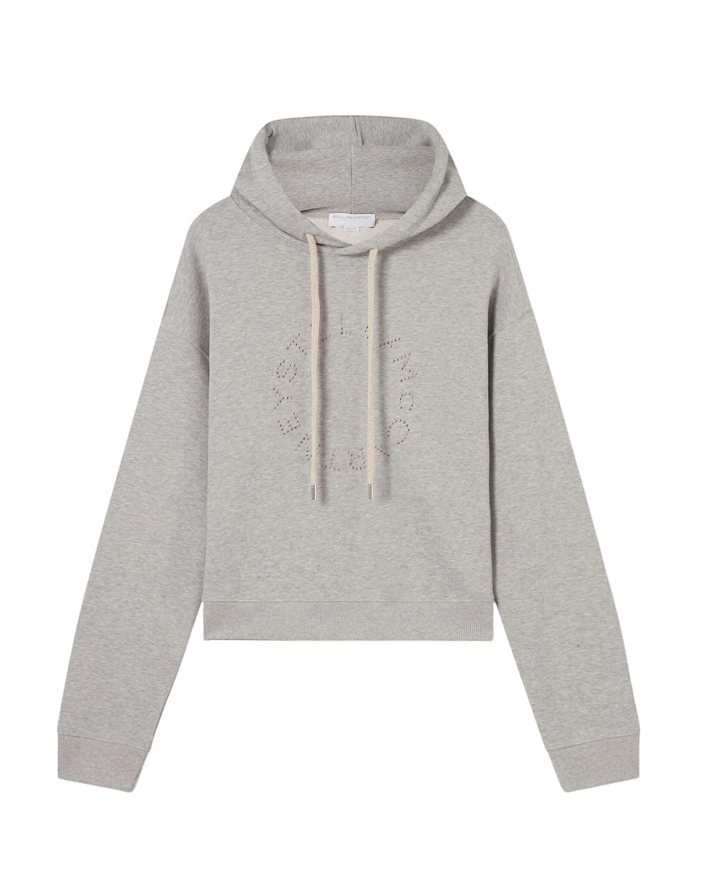 Толстовка вкорочена з вишитим логотипом Stella McCartney 6J04343SQA25, сірий колір • Купити в інтернет-магазині Kameron