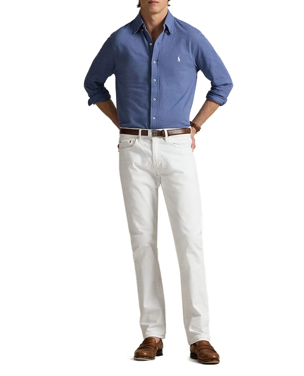 Рубашка Polo Ralph Lauren 710654408143, голубой цвет • Купить в интернет-магазине Kameron