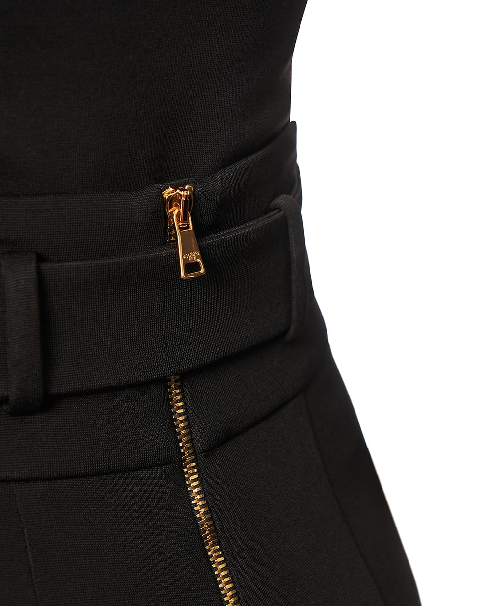 Еластичні штани з поясом Balmain GF1PL024JL05, чорний колір • Купити в інтернет-магазині Kameron
