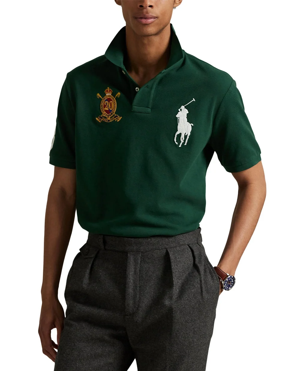 Поло Polo Ralph Lauren 710P00089001, зеленый цвет • Купить в интернет-магазине Kameron