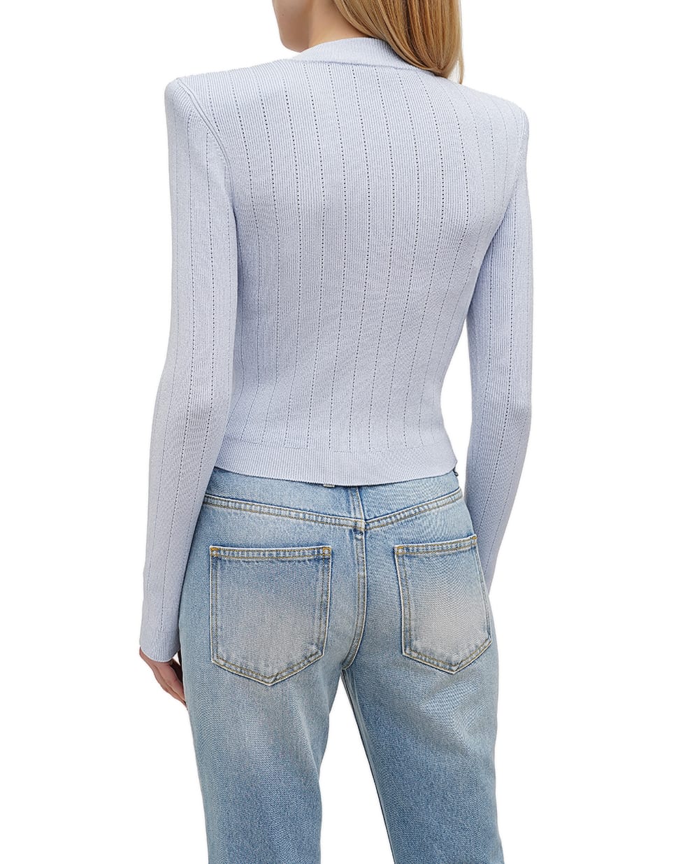 Кардиган Balmain DF1KL007KB07, голубой цвет • Купить в интернет-магазине Kameron