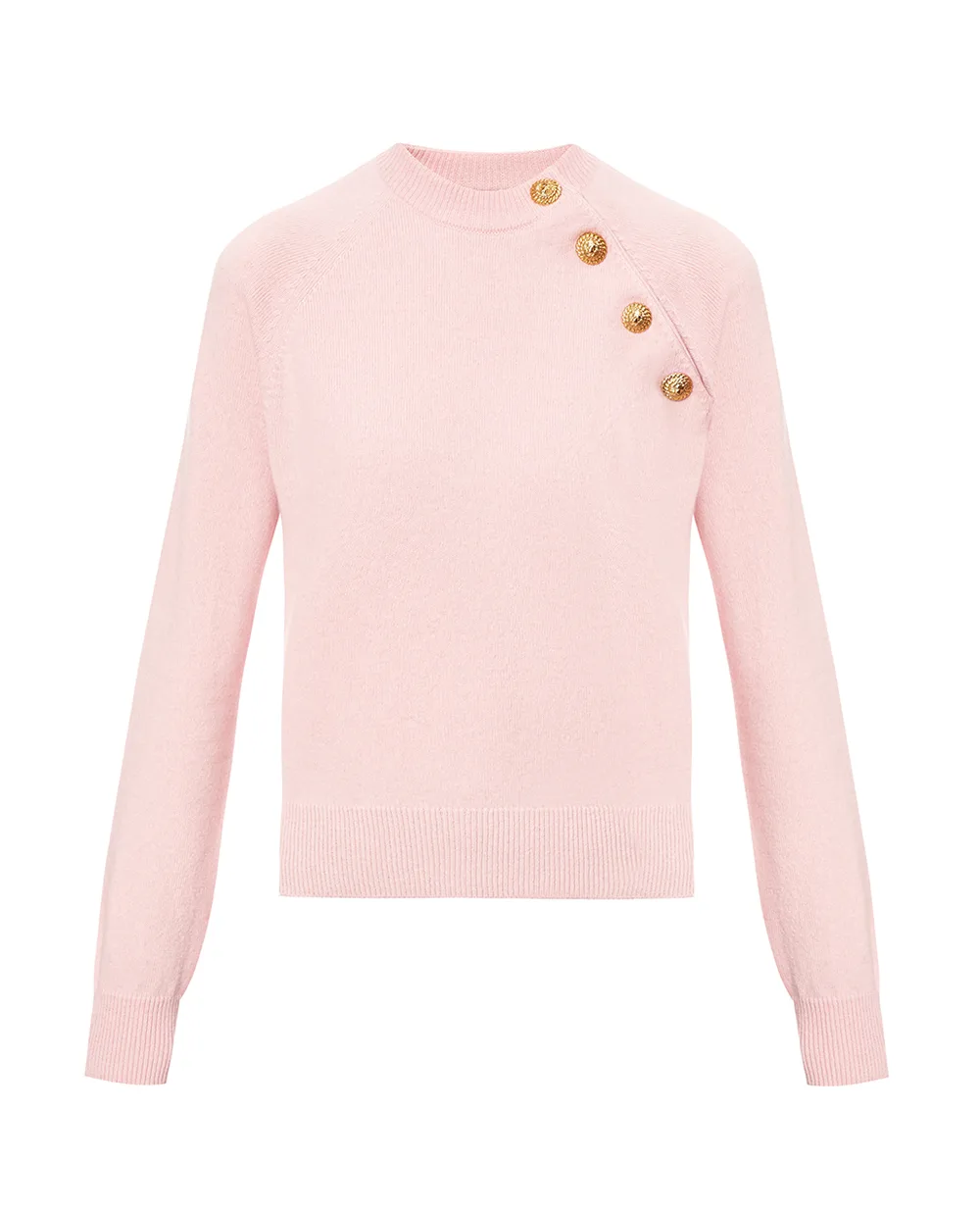 Джемпер из шерсти и кашемира Balmain GF1KA130KI87, розовый цвет • Купить в интернет-магазине Kameron