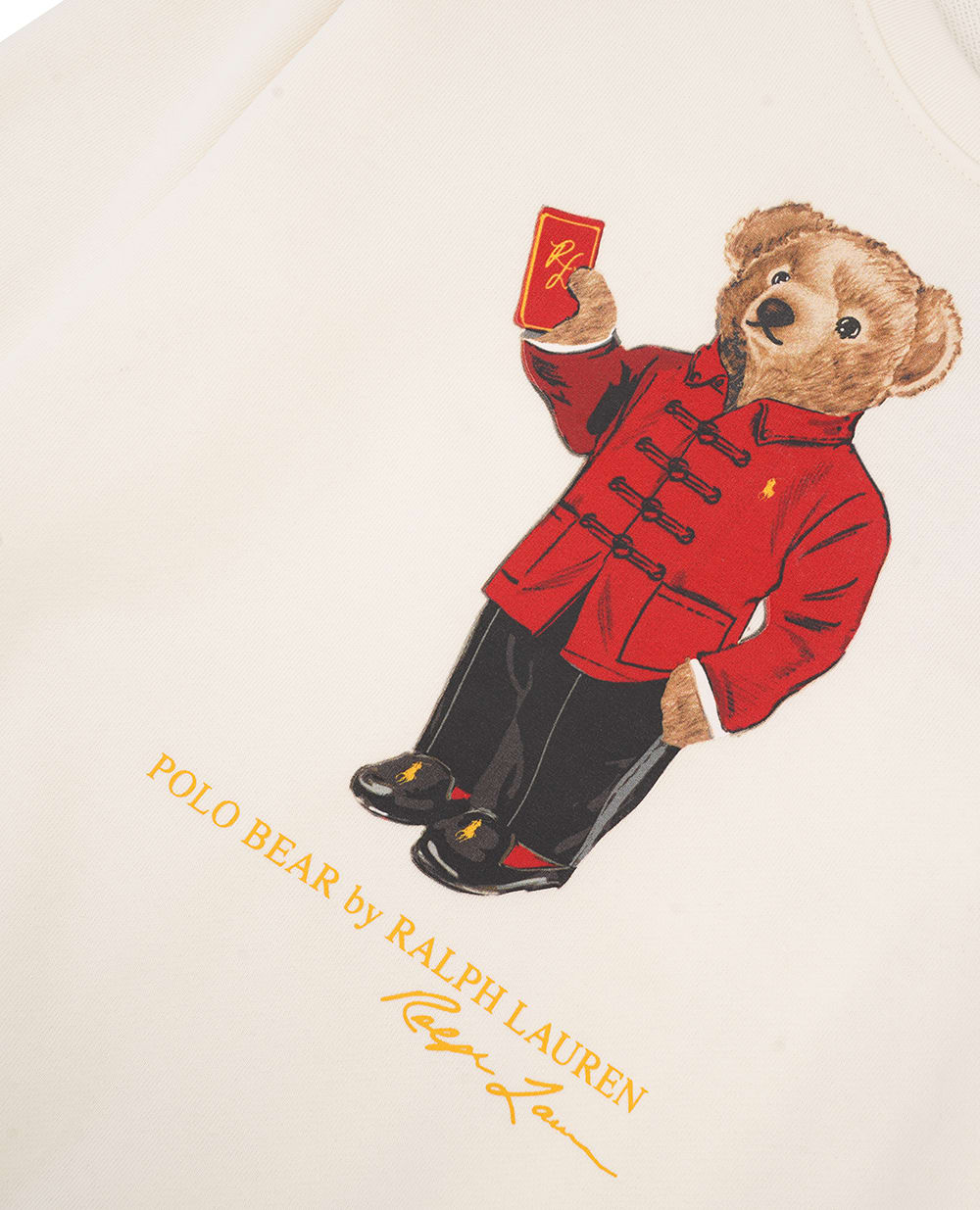 Детский свитшот Polo Bear Polo Ralph Lauren Kids 322961412001, кремовый цвет • Купить в интернет-магазине Kameron