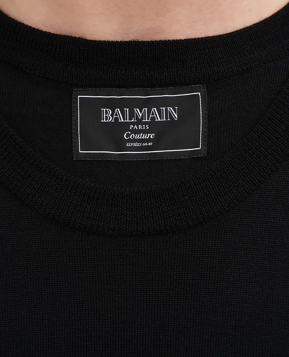 Футболка Balmain EH1AL027KH92, черный цвет • Купить в интернет-магазине Kameron