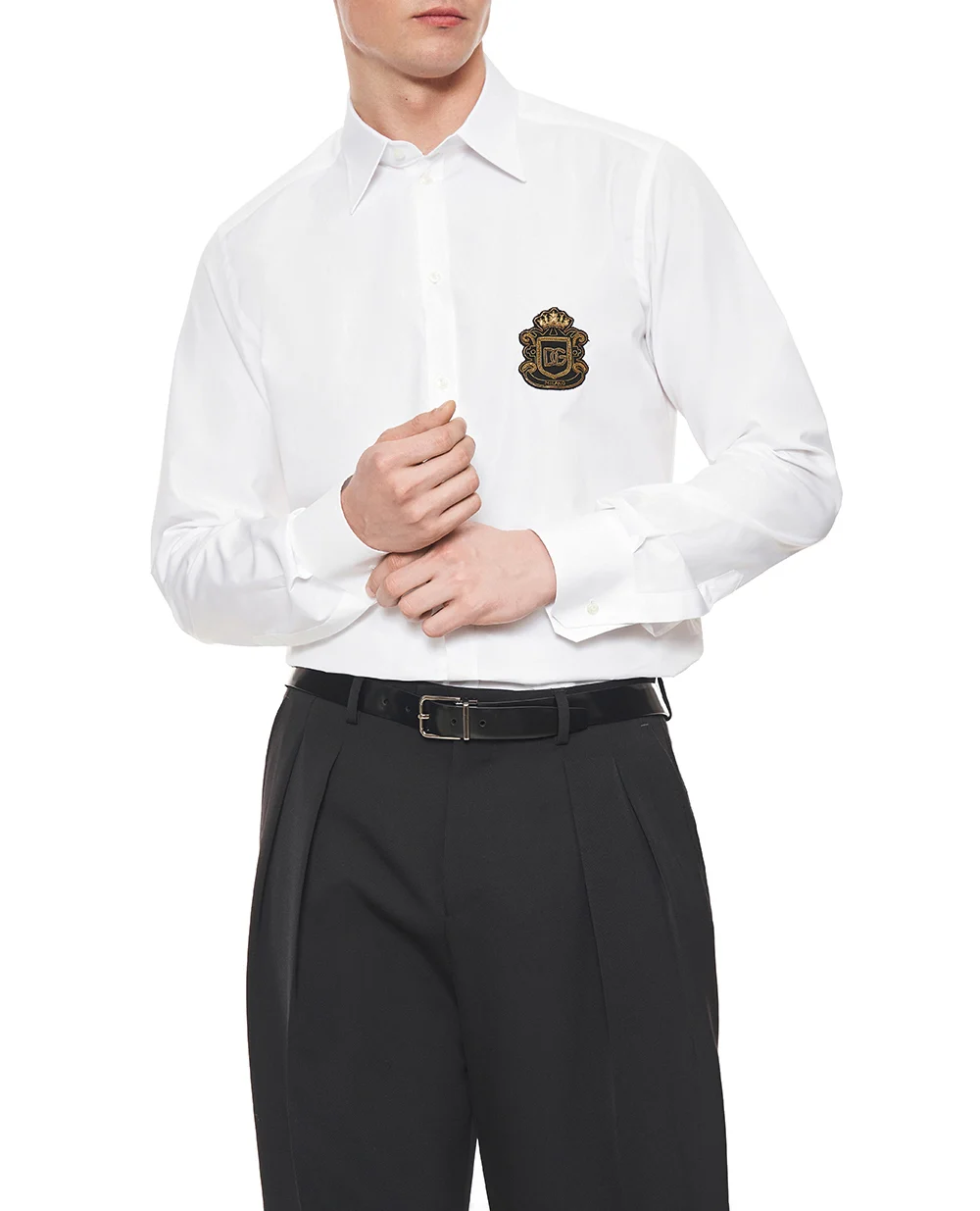 Рубашка Martini из хлопка Dolce&Gabbana G5ML1Z-GK278, белый цвет • Купить в интернет-магазине Kameron