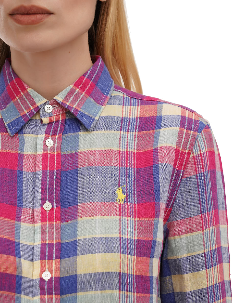 Льняная рубашка Polo Ralph Lauren 211970733001, разноцветный цвет • Купить в интернет-магазине Kameron