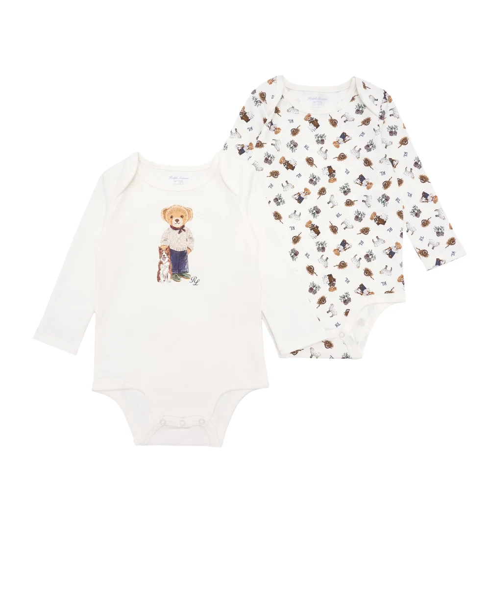 Детское боди Polo Bear (2 шт) Polo Ralph Lauren Kids 320952866001, белый цвет • Купить в интернет-магазине Kameron