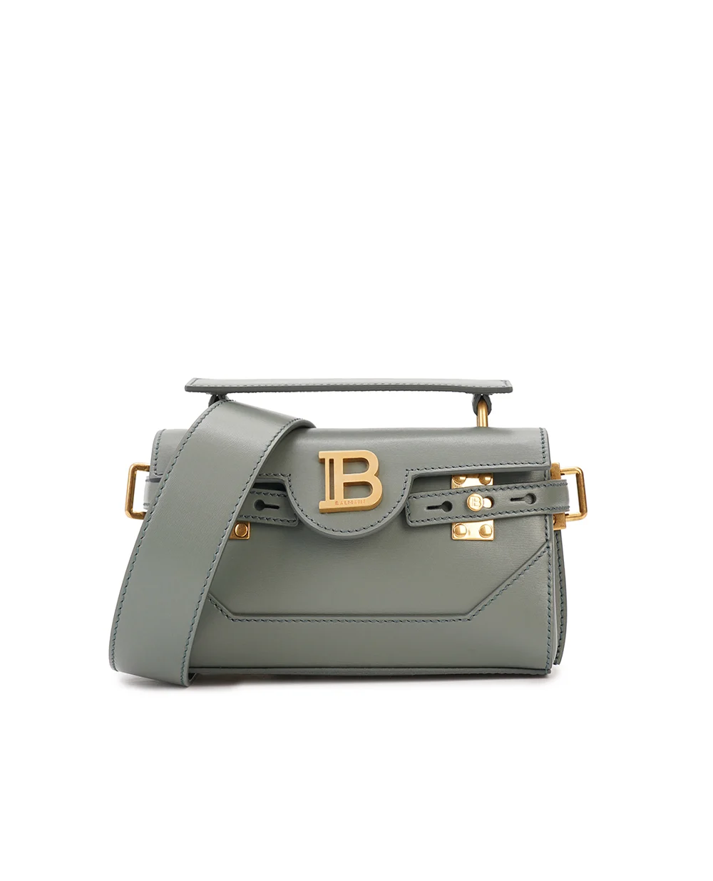 Кожаная сумка B-Buzz 19 Balmain EN1AE742LSLX, зеленый цвет • Купить в интернет-магазине Kameron