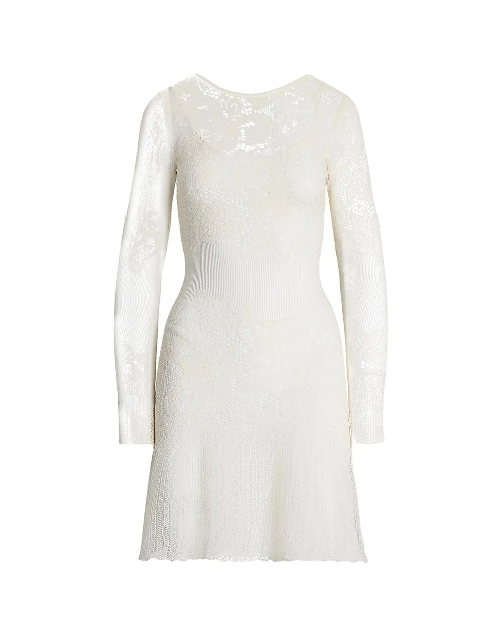 Платье из шелкового кружева Ralph Lauren Collection 290970610001, кремовый цвет • Купить в интернет-магазине Kameron