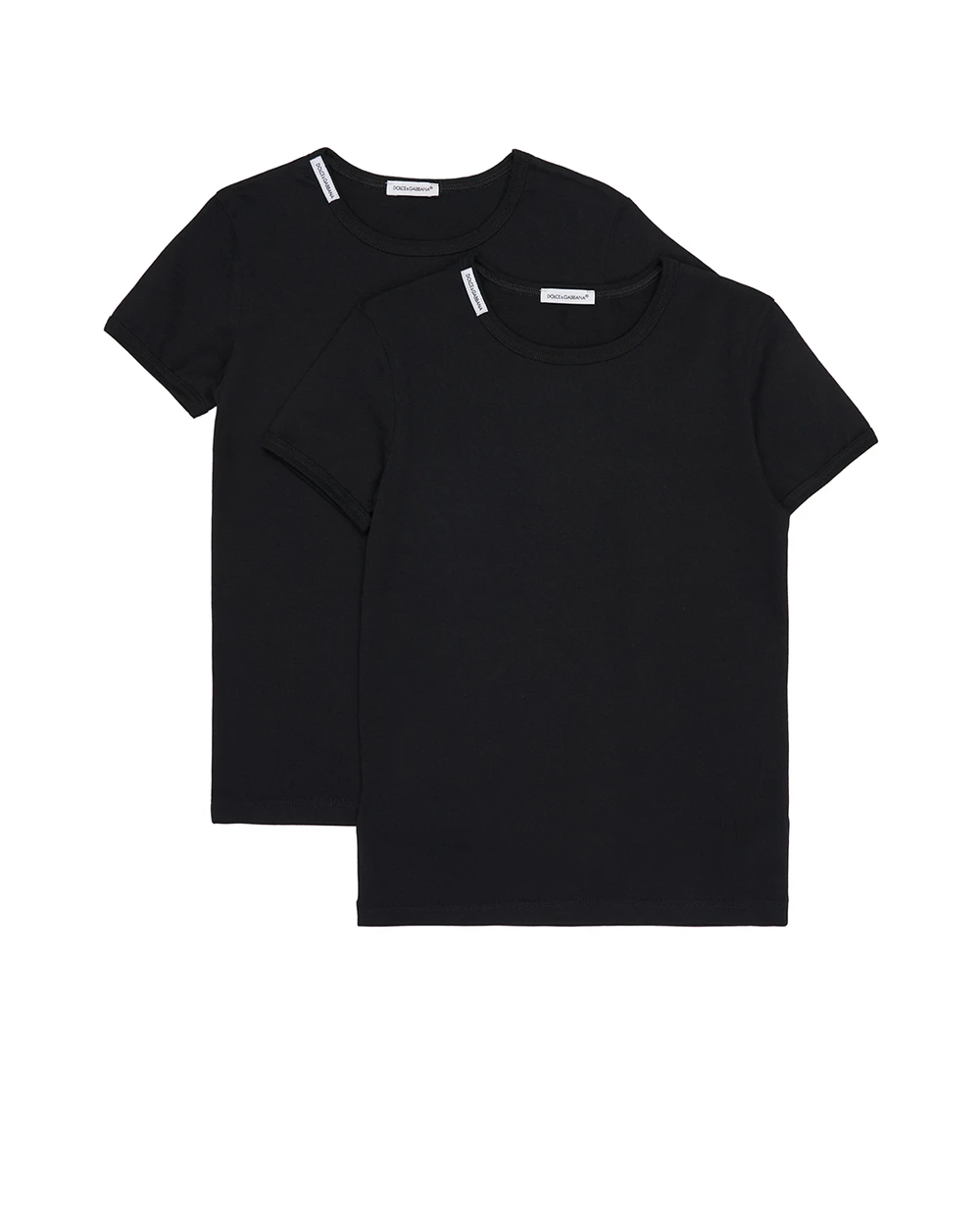 Дитячий комплект із двох футболок Dolce&Gabbana Kids L4J703-ON00H, чорний колір • Купити в інтернет-магазині Kameron