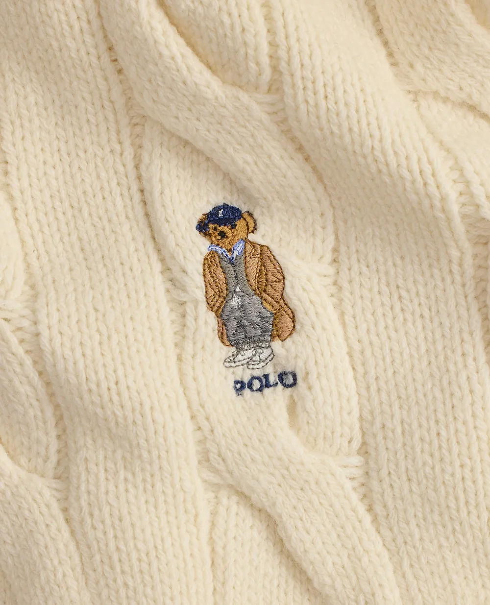 Шарф из мериносовой шерсти Polo Ralph Lauren 455981434001, бежевый цвет • Купить в интернет-магазине Kameron