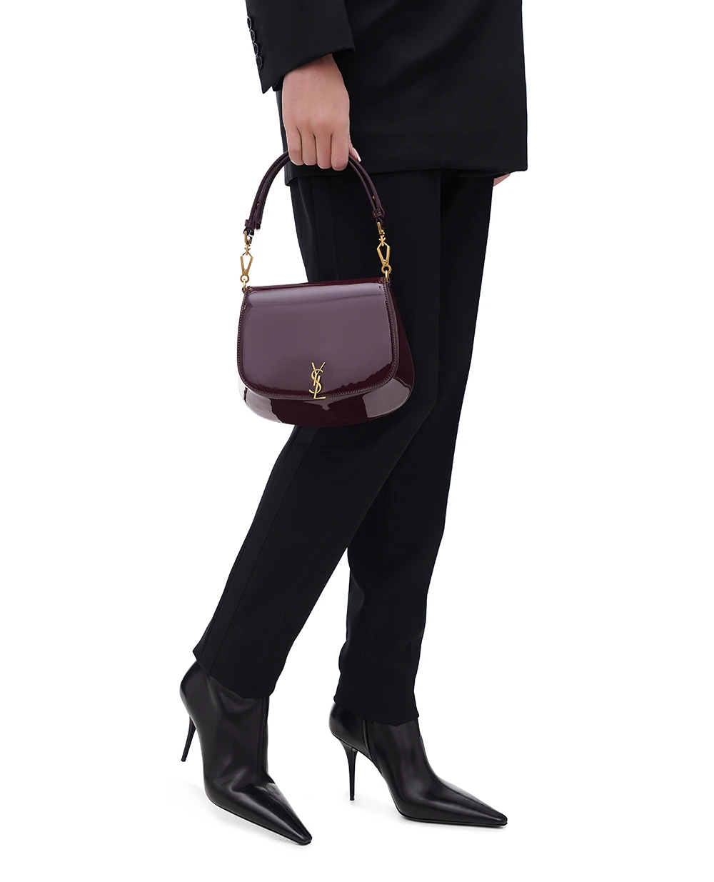 Кожаная сумка Voltaire Saint Laurent 800846-BMIIW, бордовый цвет • Купить в интернет-магазине Kameron