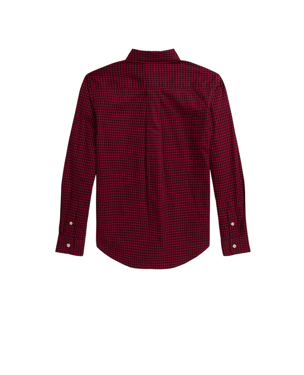 Детская рубашка из хлопковой саржи в клетку Polo Ralph Lauren Kids 323980977001, бордовый цвет • Купить в интернет-магазине Kameron