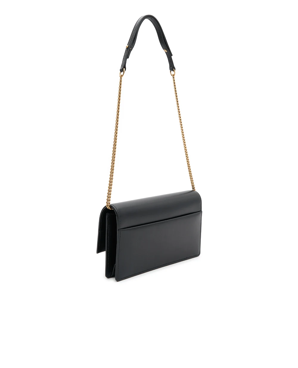 Кожаный клатч Sunset Saint Laurent 810997-0SX0W, черный цвет • Купить в интернет-магазине Kameron