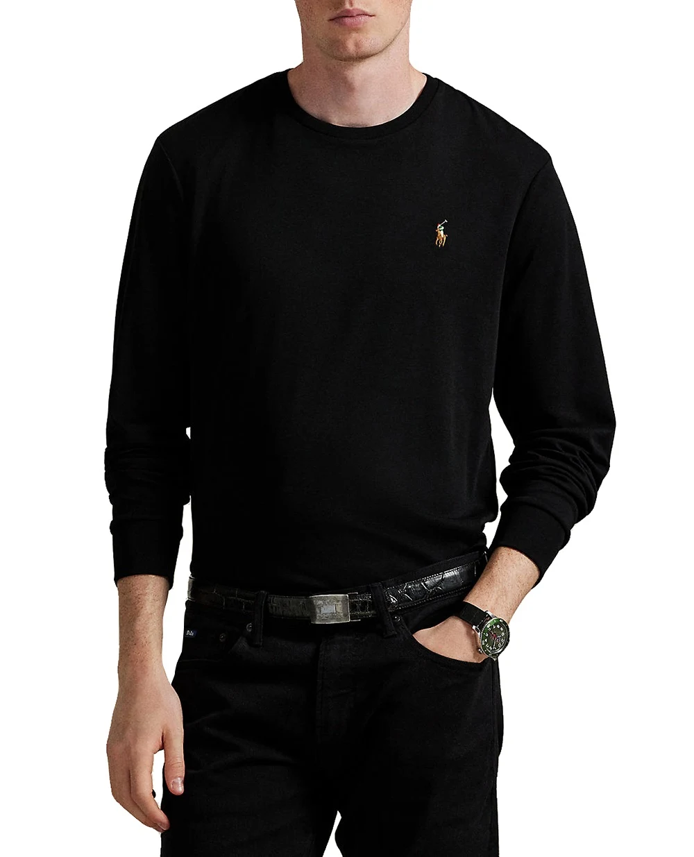 Лонгслив Polo Ralph Lauren 710760121001, черный цвет • Купить в интернет-магазине Kameron