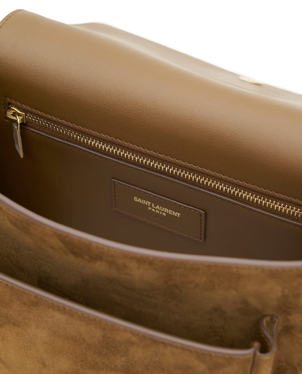 Сумка NIKI из замши Saint Laurent 718556-1U80W, коричневый цвет • Купить в интернет-магазине Kameron