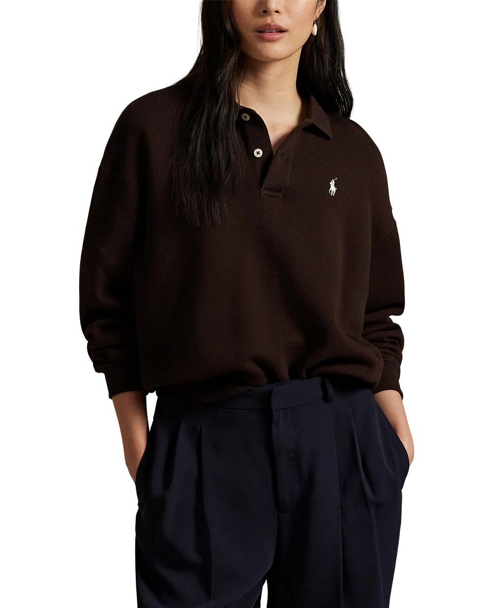 Флисовый пуловер с воротником-поло (костюм) Polo Ralph Lauren 211947966009, коричневый цвет • Купить в интернет-магазине Kameron