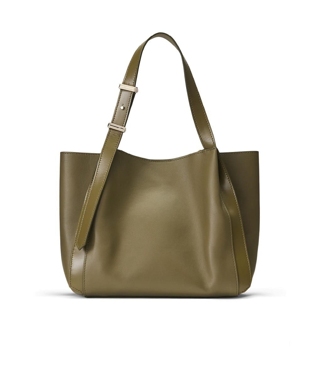 Мини-тоут из кожи Ralph Lauren Collection 435961563006, оливковый цвет • Купить в интернет-магазине Kameron