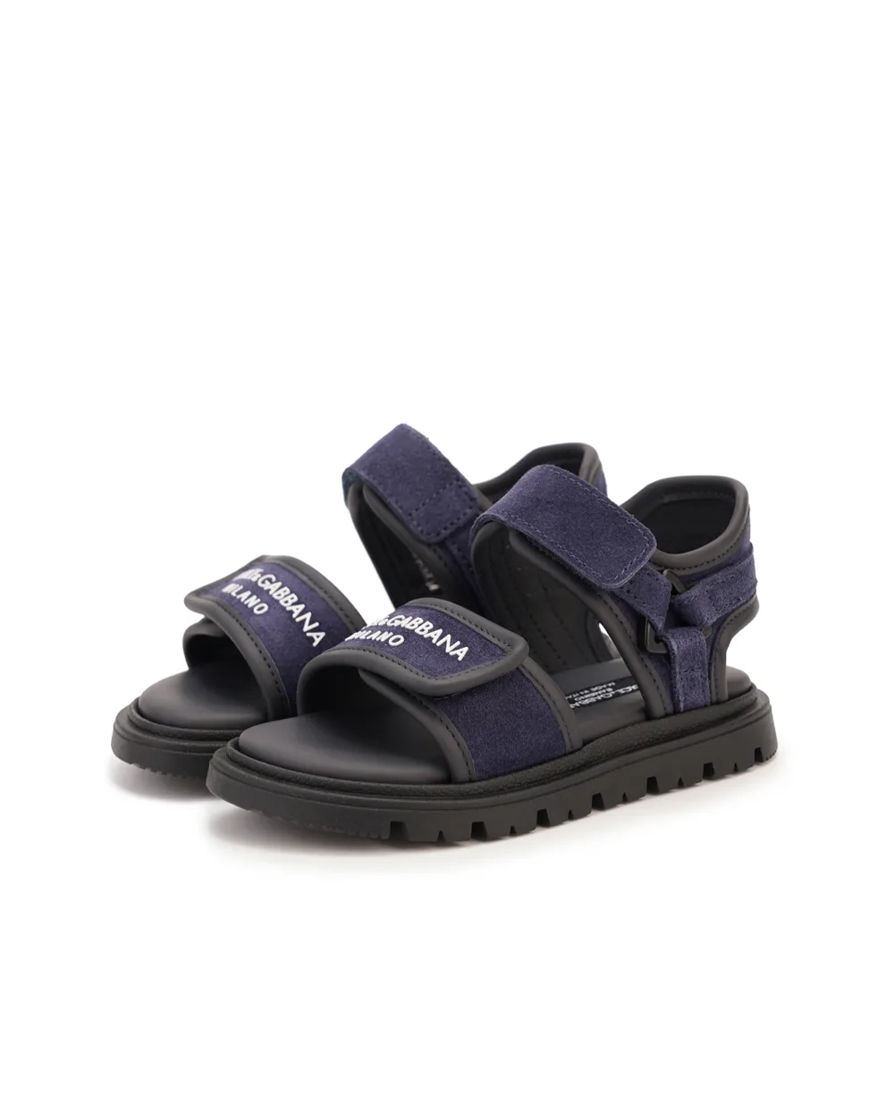 Дитячі сандалі Dolce&Gabbana Kids DL0085-A4434, темно-синій колір • Купити в інтернет-магазині Kameron