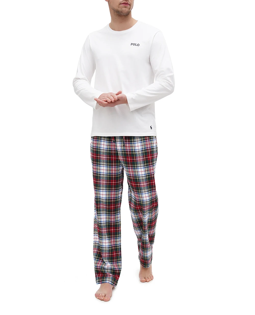 Пижама (лонгслив, брюки) Polo Ralph Lauren 714950621004, разноцветный цвет • Купить в интернет-магазине Kameron