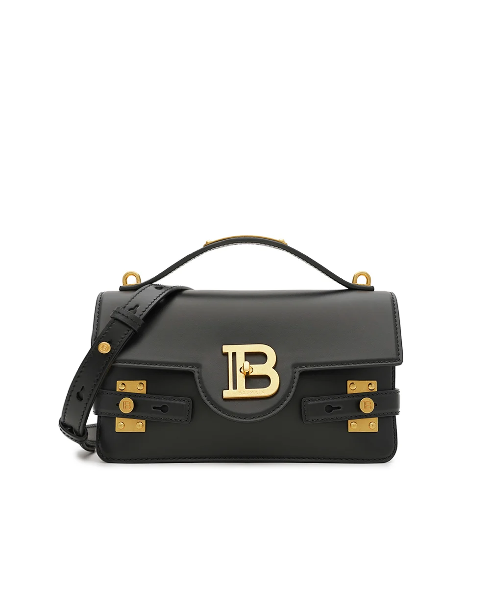 Шкіряна сумка B-Buzz Shoulder 24 Balmain DN1DA828LAVE, чорний колір • Купити в інтернет-магазині Kameron
