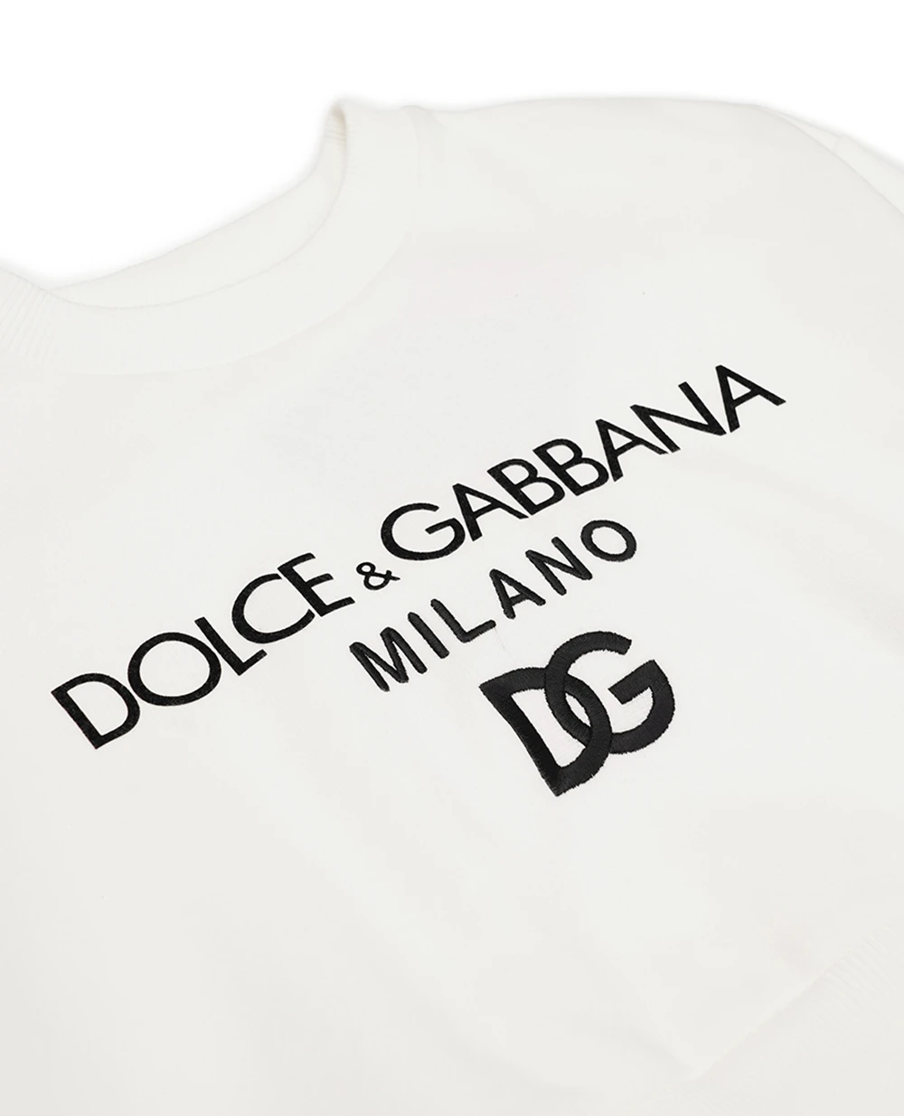 Детский свитшот Dolce&Gabbana Kids L5JW8S-G7I0J-S, белый цвет • Купить в интернет-магазине Kameron