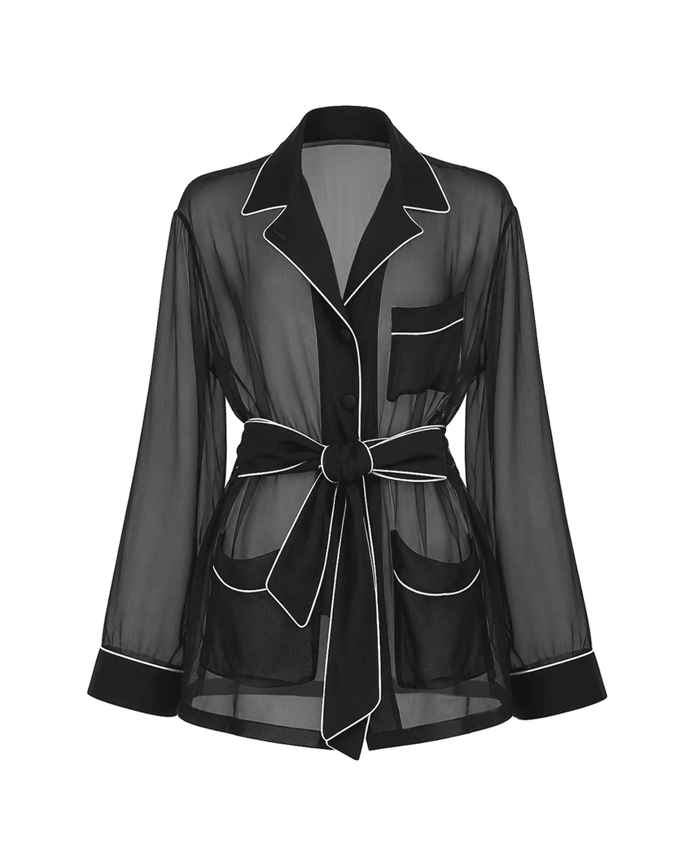 Сорочка vanity з шовку (костюм) Dolce&Gabbana F5U33T-FU1AT, чорний колір • Купити в інтернет-магазині Kameron