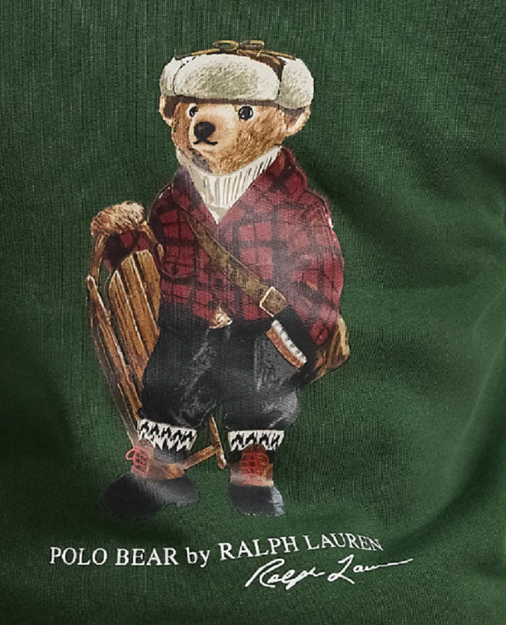 Детский свитшот Polo Bear из флиса Polo Ralph Lauren Kids 323981261001, зеленый цвет • Купить в интернет-магазине Kameron