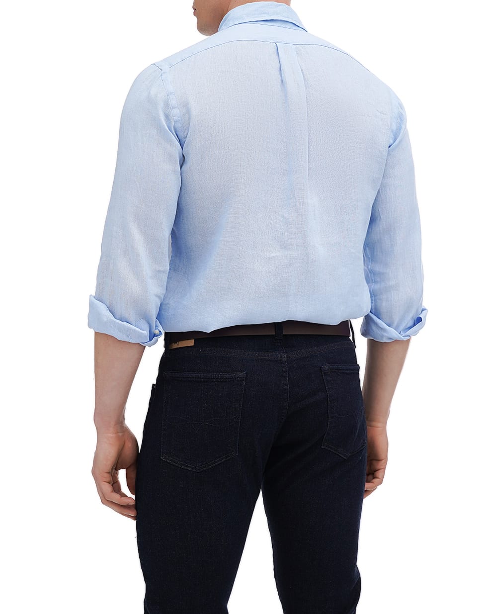 Льняная рубашка Polo Ralph Lauren 710966294008, голубой цвет • Купить в интернет-магазине Kameron