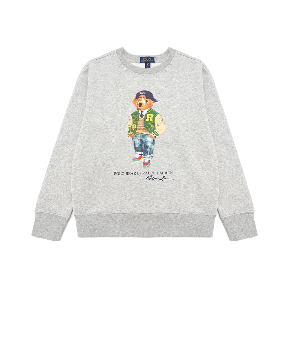 Детский свитшот Polo Bear Polo Ralph Lauren Kids 323960439003, серый цвет • Купить в интернет-магазине Kameron