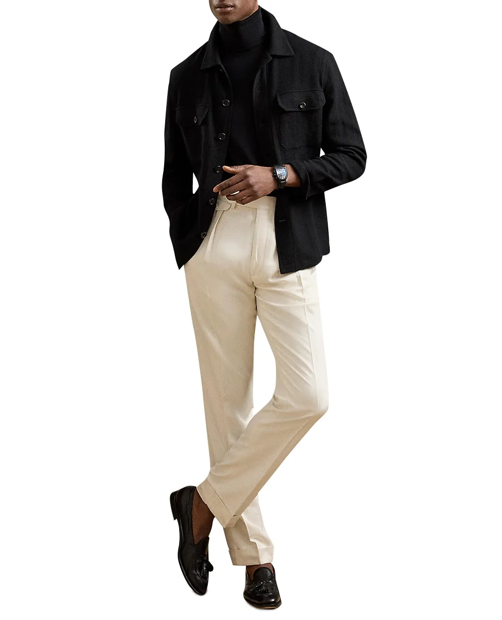 Куртка из кашемира Ralph Lauren Purple Label 798977306001, черный цвет • Купить в интернет-магазине Kameron