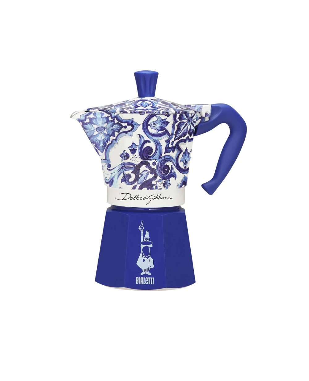 Гейзерная Кофеварка Moka Express Bialetti Dolce&Gabbana TCCE15-TCAEF, синий цвет • Купить в интернет-магазине Kameron