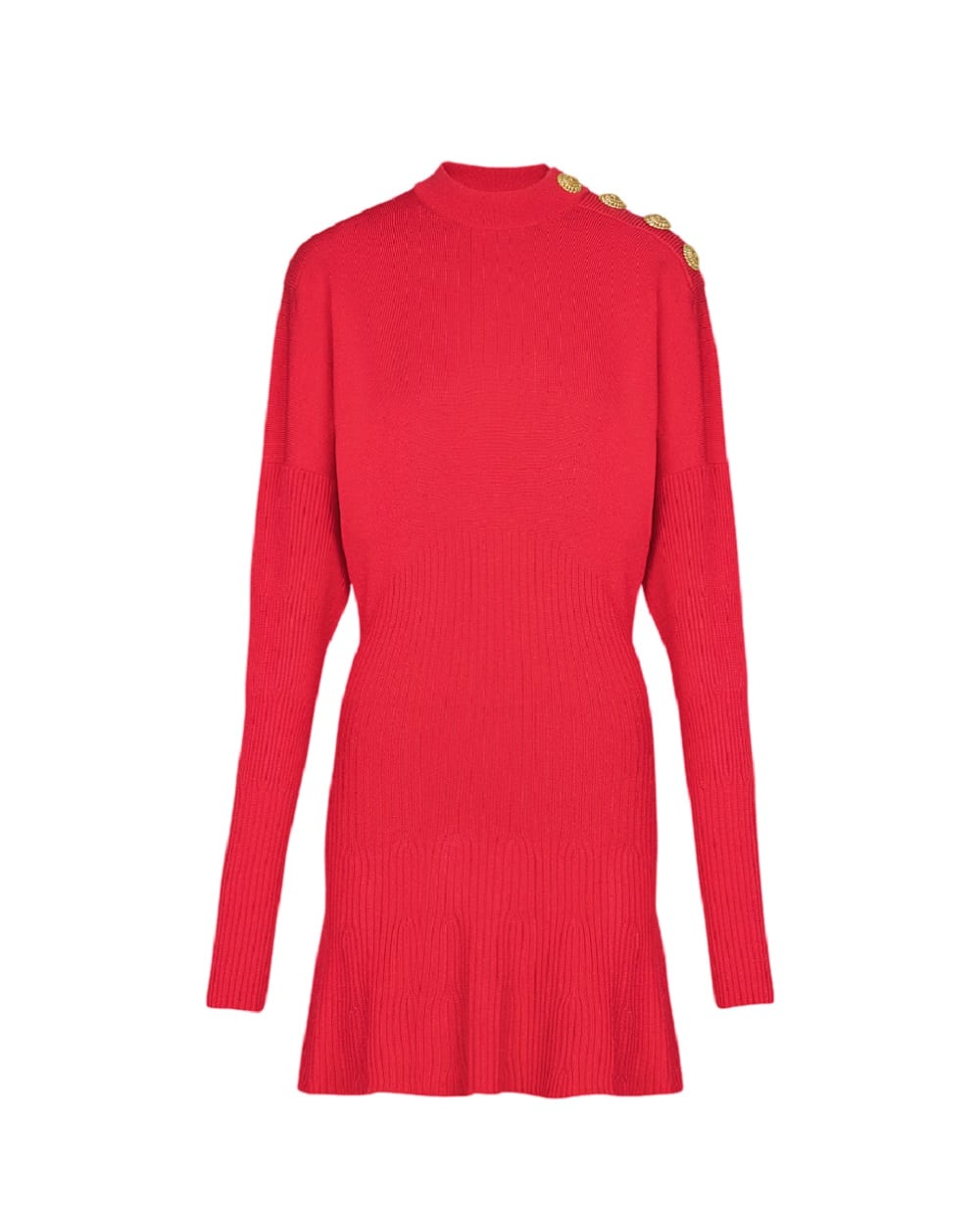 Платье мини Balmain GF1R9417KJ44, красный цвет • Купить в интернет-магазине Kameron