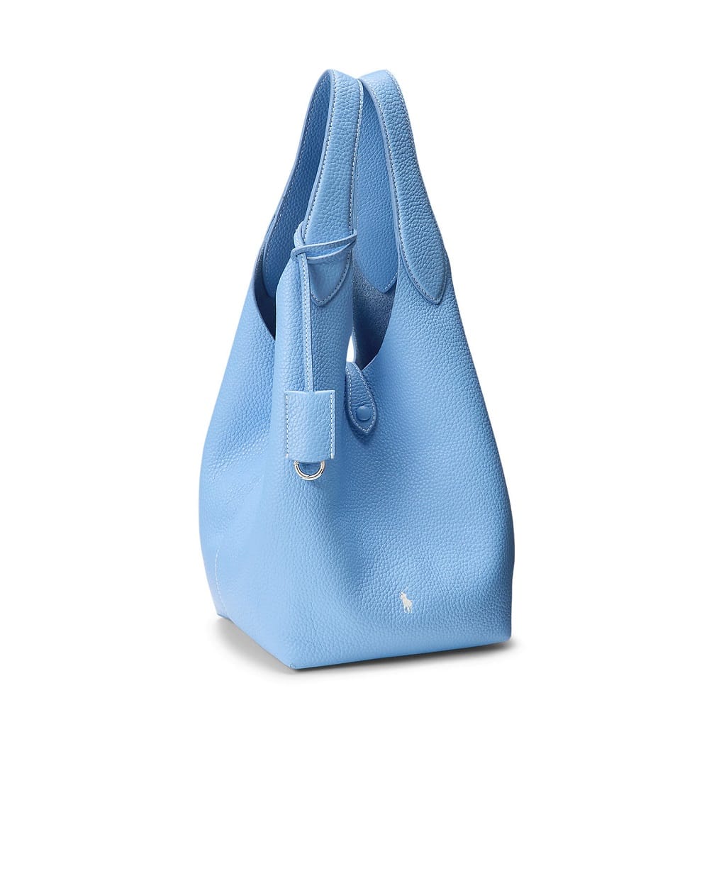 Сумка-тоут Polo Play из телячьей кожи Polo Ralph Lauren 428938031022, голубой цвет • Купить в интернет-магазине Kameron
