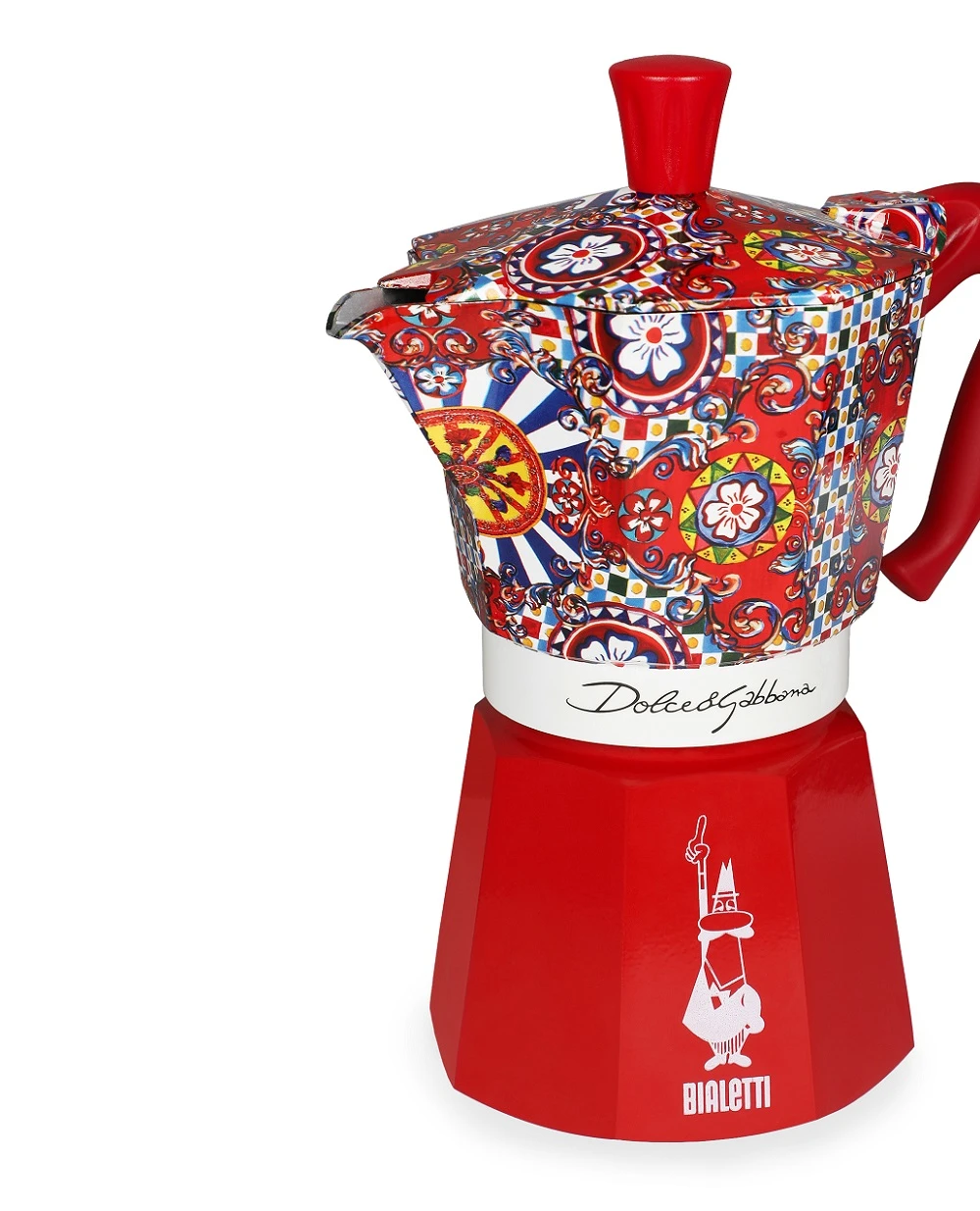 Гейзерная Кофеварка Moka Express Bialetti Dolce&Gabbana TCCE15-TCAEF, красный цвет • Купить в интернет-магазине Kameron
