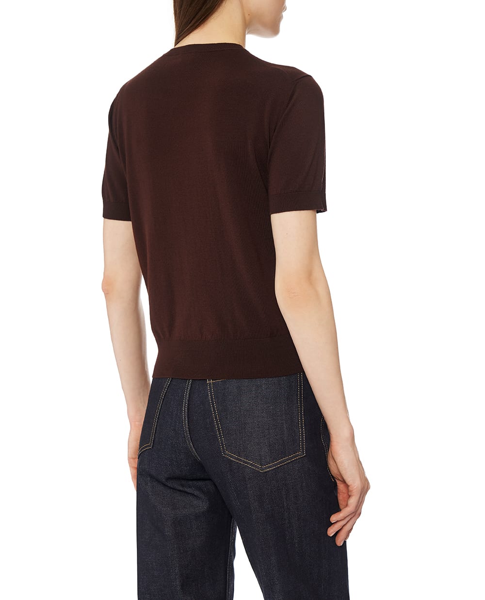 Джемпер из шерсти Saint Laurent 841336-Y76TC, коричневый цвет • Купить в интернет-магазине Kameron