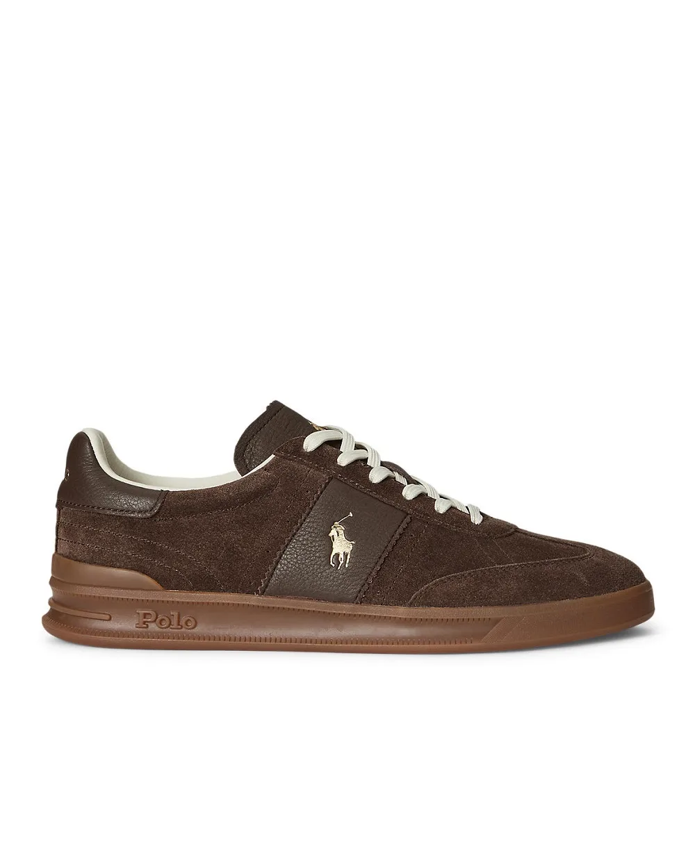 Кроссовки Heritage Aera из замши Polo Ralph Lauren 809973707001, коричневый цвет • Купить в интернет-магазине Kameron