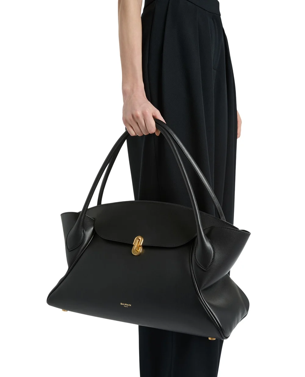 Сумка Pulse Day Medium из телячьей кожи Balmain HN1DB068LTEX, черный цвет • Купить в интернет-магазине Kameron