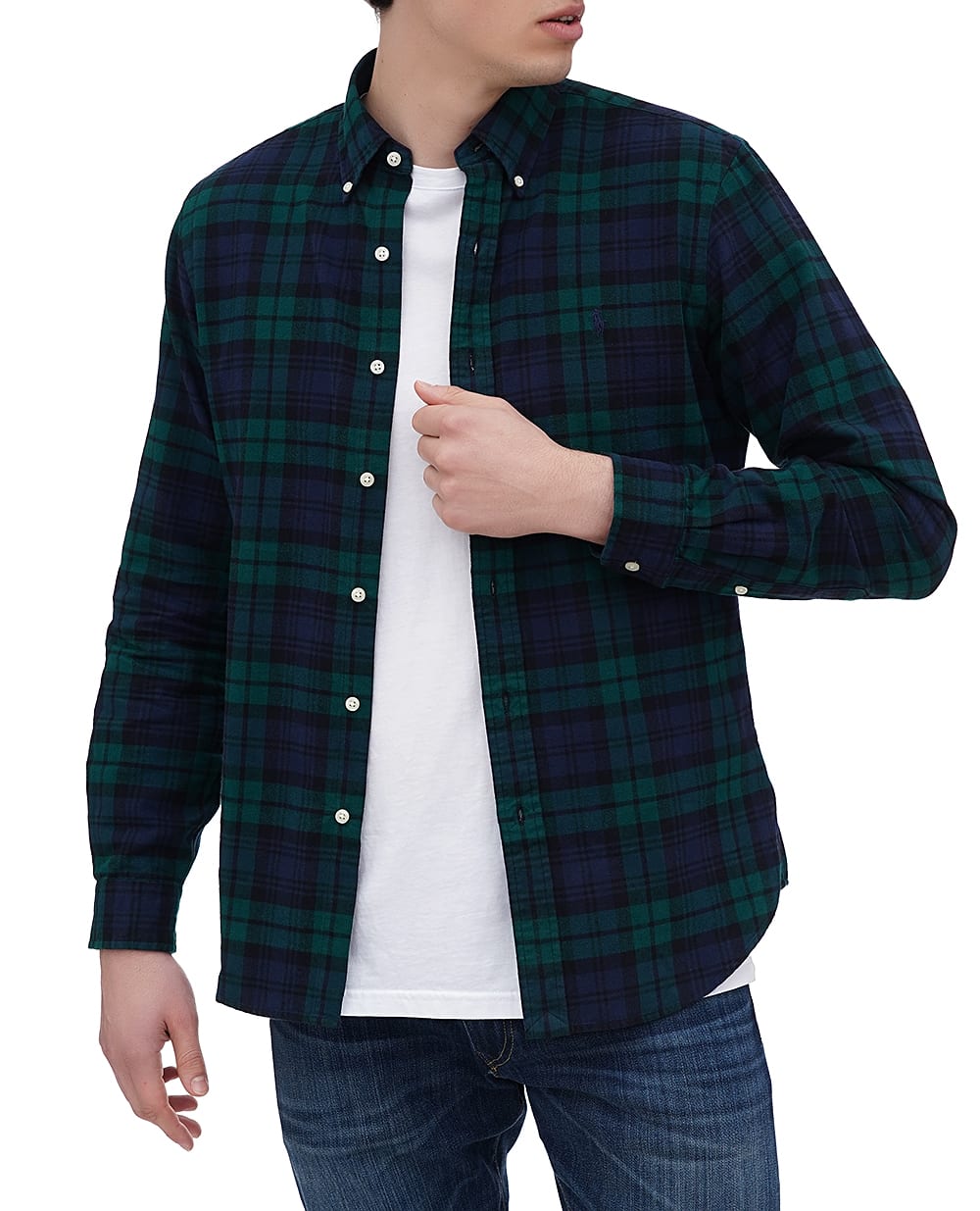 Рубашка Polo Ralph Lauren 710953891001, зеленый цвет • Купить в интернет-магазине Kameron