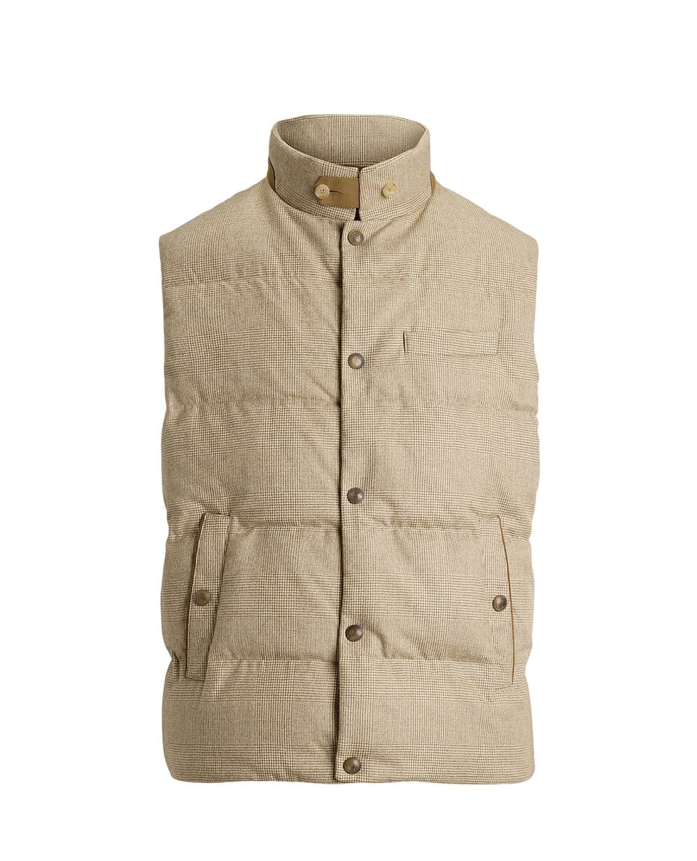 Жилет Whitwell Plaid з вовни Ralph Lauren Purple Label 790P07898001, світло-коричневий колір • Купити в інтернет-магазині Kameron