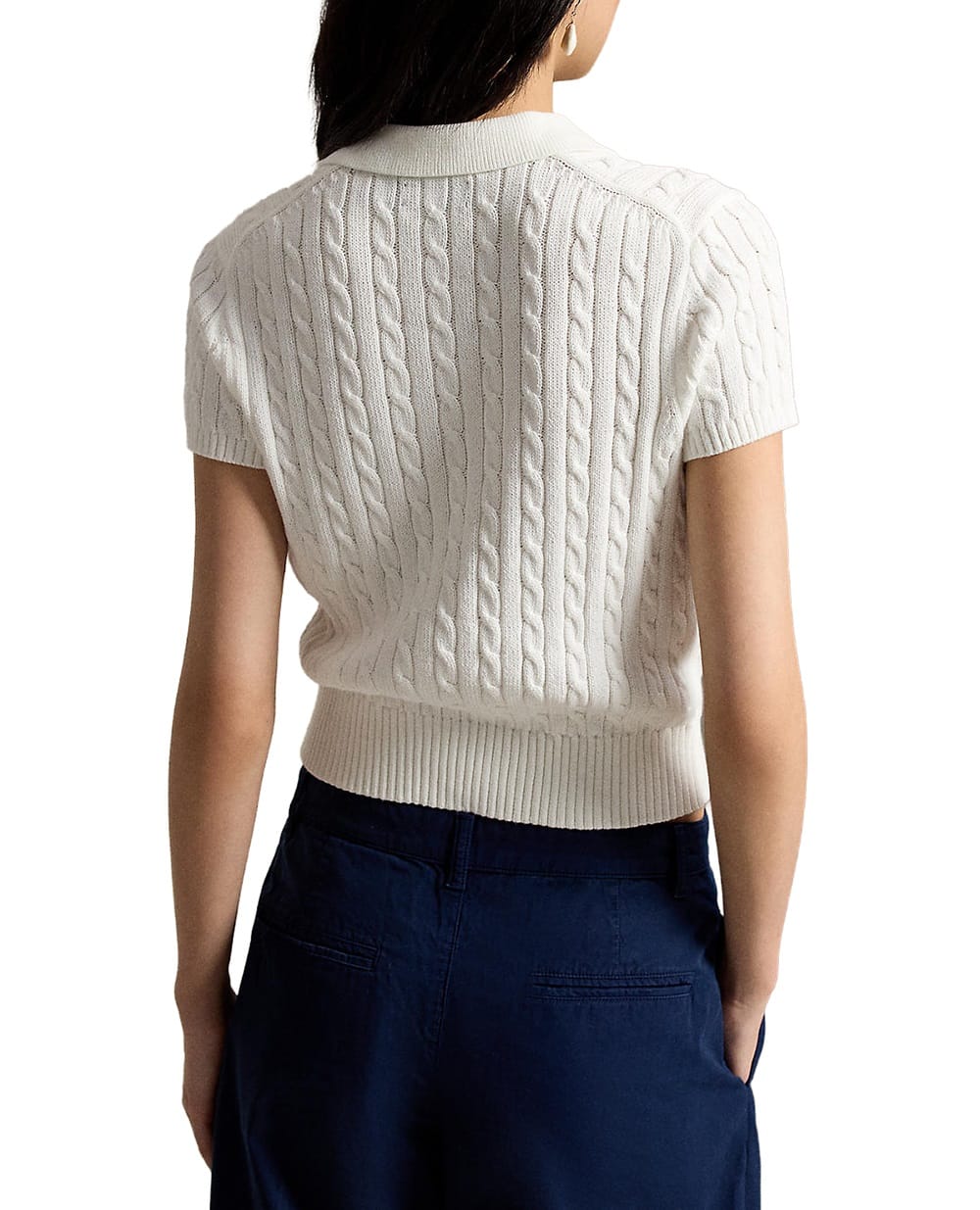 Свитер с коротким рукавом Polo Ralph Lauren 211972118501, белый цвет • Купить в интернет-магазине Kameron